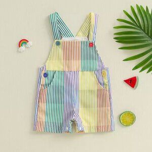 Colorful Overalls Rainbow Jumpsuit Rainbow Birthday Bodysuit Clothes